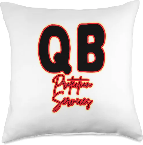 Vista 4 de QB Protection Services Funny Football Gifts for Lineman Throw Pillow