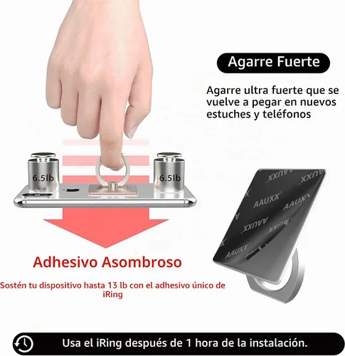 Vista 2 de iRing Original, fabricado en Corea, soporte para anillo de teléfono, soporte de agarre para teléfono celular, compatible con iPhone, Galaxy y otros