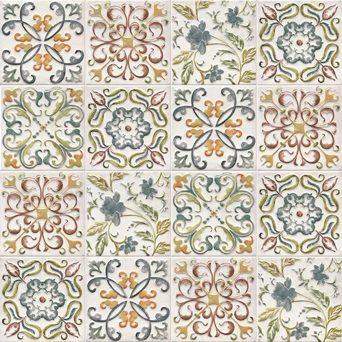 Vista 11 de Wudnaye Papel tapiz bohemio para despegar y pegar, papel de contacto de azulejos de imitación de 17 x 118 pulgadas, patrón de azulejos, extraíble