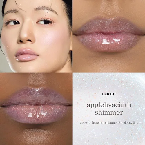 Vista 3 de NOONI Appleplum & Applehyacinth Lip Oil Shimmer Duo - Plumping Lip Gloss