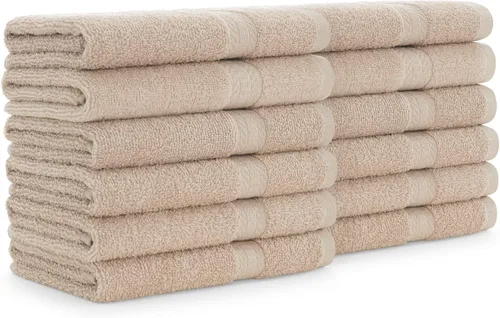 Vista 32 de Arkwright True Color - Paños de lavado suaves, 100% algodón, paquete de 12 unidades, ligeros, 475 GSM, absorbentes y de secado rápido para cara