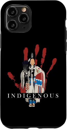 Vista 29 de Funda para iPhone 17 con diseño de sangre india de mano roja indígena nativa americana