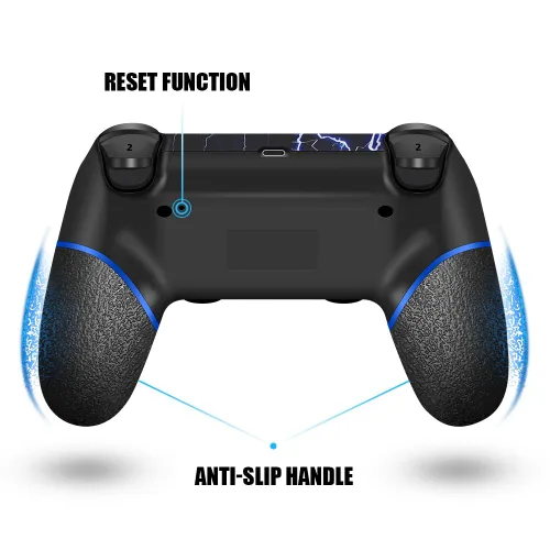 Vista 3 de Wireless Controller for PS4, Custom Design V2 Gamepad Joystick for PS4 with Non-Slip Grip of Both Sides and 3.5mm Audio Jack! Thumb Caps Included!