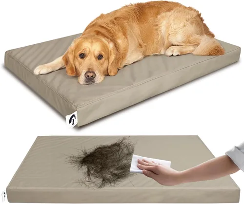 Vista 10 de Cama impermeable de cuero de vinilo para perros pequeños, almohadilla lavable para perros, fácil de limpiar, resistente al pelo de mascotas