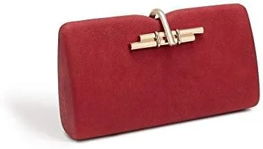 Vista 6 de LaBante London - Bolso vegano rojo para mujer, bolso de noche, bolso de mano, bolso de noche, bolso de noche, bolso pequeño para mujer, Rojo