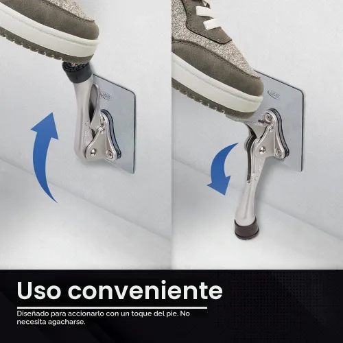 Vista 4 de Soporte adhesivo One-Touch para tope de puerta (negro, 1 x 1 unidad)