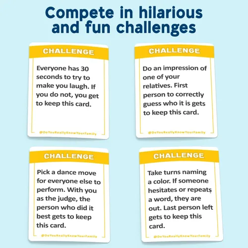 Vista 4 de ¿Realmente conoces a tu familia? Un divertido juego familiar lleno de temas de conversación y desafíos - Ideal para niños, adolescentes y adultos