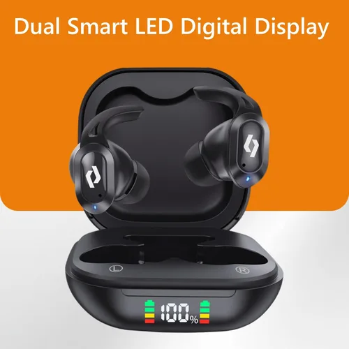 Vista 4 de Auriculares Bluetooth inalámbricos auriculares inalámbricos estuche de carga inalámbrica Auriculares impermeables Micrófono integrado Bass 64H