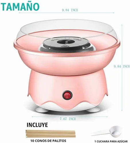 Vista 4 de Máquina de algodón de azúcar para niños, máquina de hilo dental de caramelo, mini máquina eléctrica portátil de algodón para el hogar, cumpleaños