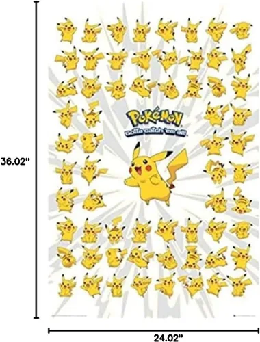 Vista 2 de GB Eye Póster de Pokemon, Pikachu, Maxi Póster, Madera Varios, 25.6x1.4x1.4 in