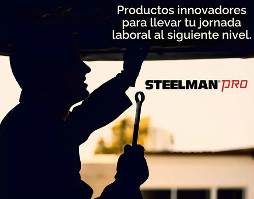 Vista 6 de Steelman Pro Juego de llaves combinadas SAE de 6 puntos, acero de aleación de cromo vanadio, extremos en ángulo, estante de almacenamiento incluido
