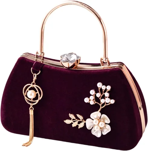 Vista 11 de Elegante bolso de noche con cadena de metal desmontable bolso de hombro de moda bolso casual para mujeres fiesta de boda