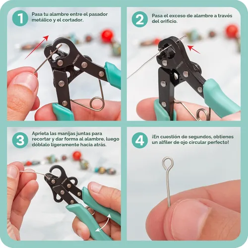 Vista 4 de The Beadsmith Vintaj One Step Looper - Crea y recorta bucles consistentes de 0.069 pulgadas para la fabricación de joyas, uso con alambre