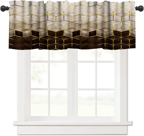 Vista 17 de Cenefas de cocina con estrellas de mar, cortinas de nivel para ventanas de cocina, cortinas de café con estrellas de mar, cortinas pequeñas