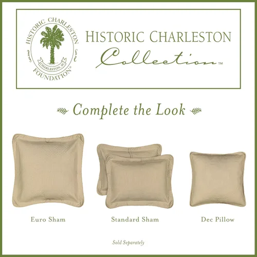 Vista 5 de Funda de almohada decorativa Historic Charleston King Charles de estilo granja moderna con flores, 100% algodón transpirable, funda estándar