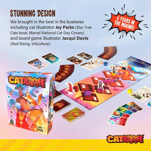 Vista 6 de CATastrophe Un Juego de 9 Vidas El Juego de Mesa Perfecto para la Noche Familiar y Amantes de los Gatos A partir de 10 años 2-6 Jugadores
