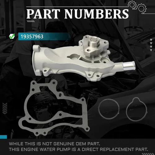 Vista 2 de IRONTEK Bomba de agua de motor AW6662 con junta apta para Buick Encore 2013-2019, para Chevrolet