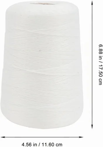 Vista 4 de Cabilock - Cuerda para atar salchichas, funda fina de algodón para panaderos, cuerda de algodón fino, apta para alimentos, 1,640.4 ft, 0.03 in