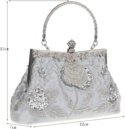 Vista 5 de Ro Rox Marie - Bolso de mano estilo vintage con cuentas Peaky Blinders de los años 20