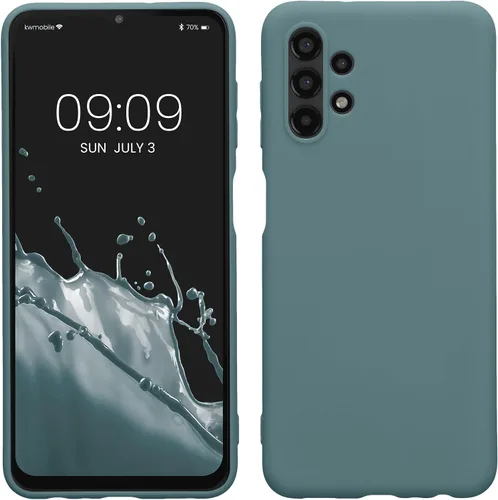 Vista 37 de kwmobile Funda compatible con Samsung Galaxy A12 - Funda protectora de silicona TPU suave y delgada - Azul Báltico