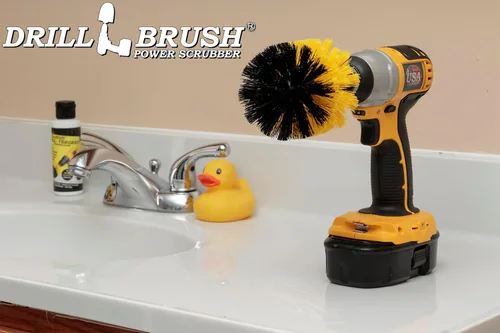 Vista 6 de Drill Brush Fregador eléctrico para taladro inalámbrico Multiuso Medio amarillo