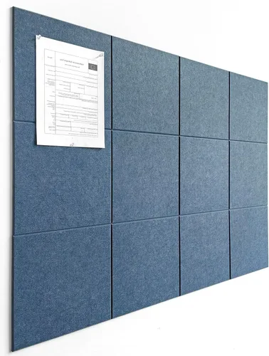Vista 40 de Tabla de corcho alternativa de 24 x 36 pulgadas, paquete de 6 azulejos de pared de fieltro con pestañas adhesivas extraíbles seguras, tableros