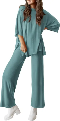 Vista 31 de PRETTYGARDEN Conjunto de dos piezas para mujer Negro