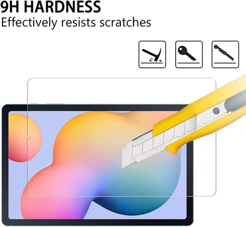 Vista 6 de Protector de pantalla para tableta Samsung Galaxy S6 Lite, vidrio protector de pantalla transparente antiarañazos para Galaxy Tab S6 Lite SM-P610N