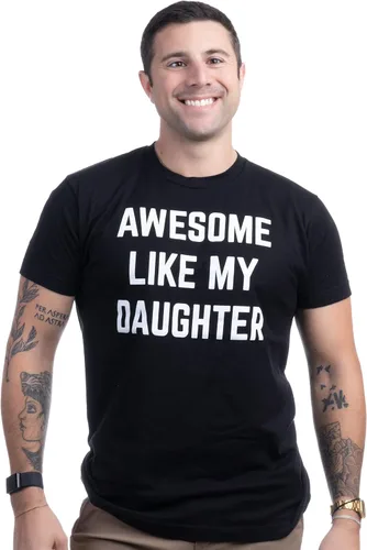 Vista 2 de Awesome Like My Daughter - Camiseta divertida con texto en inglés "Good Like My Daughter", camiseta de humor sarcástico para papá, abuelo, papá