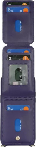 Vista 6 de Funda para iPhone 14 Pro Max con tarjetero para mujer, para iPhone 14 Pro Max, cartera con correa y ranuras para tarjetas de crédito, bandolera