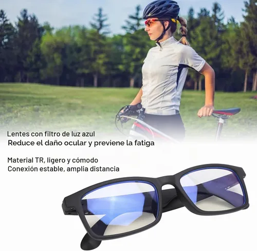 Vista 2 de Dpofirs Gafas inteligentes de audio Bluetooth, gafas para mujeres y hombres, sonido de oído abierto con micrófono y altavoz, lentes inteligentes
