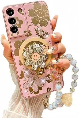 Vista 8 de Funda para Samsung Galaxy A16 5G para mujeres y niñas con correa colgante para teléfono [Compatible con Magsafe] [Protector de lente de cámara]