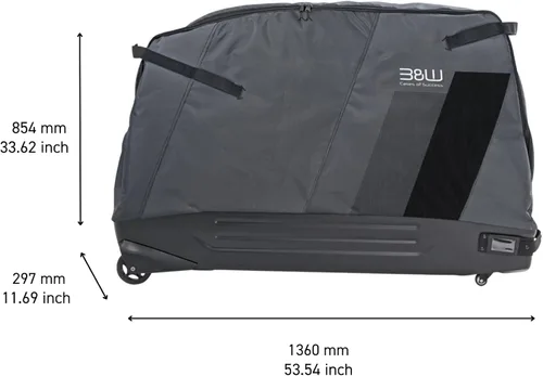 Vista 2 de B&W Bike.Bag 2.0 Bolsa de viaje para bicicleta, base de ABS híbrida y poliéster Ripstop - Carretera, triatlón, bicicletas de montaña de hasta 29