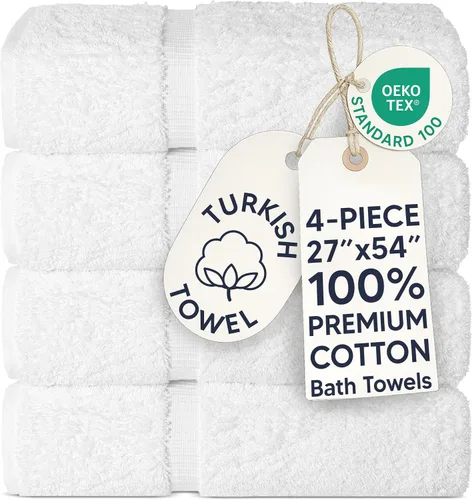 Vista 22 de Chakir Turkish Linens Toallas turcas de alta calidad 100% algodón para baño, toallas de baño grandes de 30 x 60 pulgadas (4 piezas, rosa)