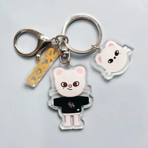 Vista 3 de Kpop Stray Kids - Máscara de ojos para niños con diseño de caricaturas MANIAC, bordado de SKZOO, máscara de ojos corta de felpa para dormir