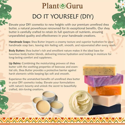 Vista 4 de Manteca de Karité Africana Raw unrefined 100% puro grado A de Marfil orgánicos naturales – 4 oz – bricolaje cuerpo Butters, Loción, crema, Lip Balm