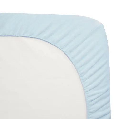 Vista 4 de American Baby Company Heavenly Soft - Sábana bajera ajustable de felpilla para cuna de 24 x 38 pulgadas, cálida y acogedora, color azul, para niños