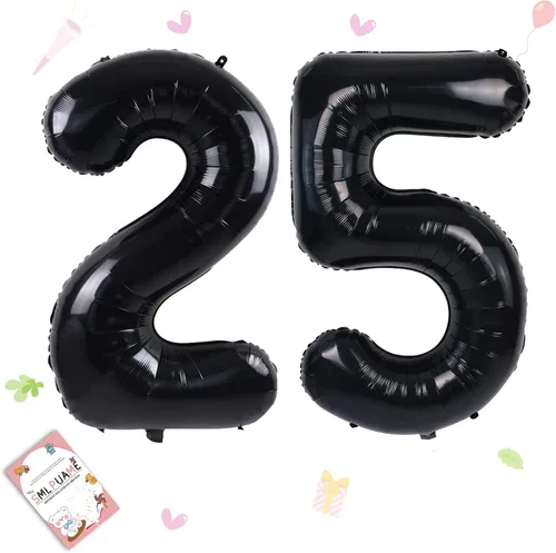 Vista 18 de Globos grandes de 40 pulgadas de números del 0 al 9, globos numéricos para decoración de fiesta de cumpleaños, globos de helio de aluminio