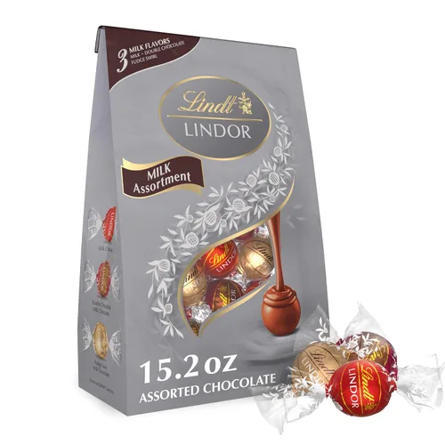 Vista 9 de Lindt Lindor - Trufas de chocolate extra oscuro 60 %, caramelo de chocolate negro con centro de trufa suave y derretida, ideal para regalar, 5.1