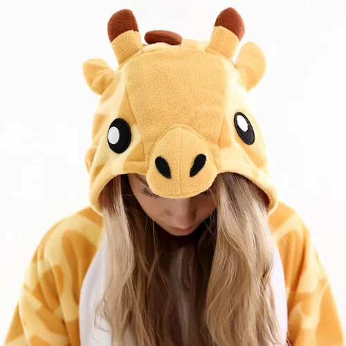 Vista 6 de vavalad Pijama de jirafa para adultos, disfraz de Halloween para mujeres y hombres