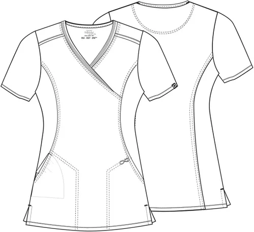Vista 7 de Cherokee Infinity Mujer Scrubs Top Mock Wrap CK608