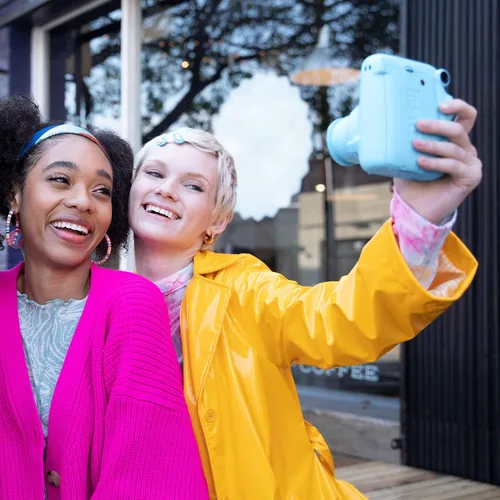 Vista 4 de Instax Mini cámara de película instantánea, exposición automática y lente selfie incorporada, azul cielo