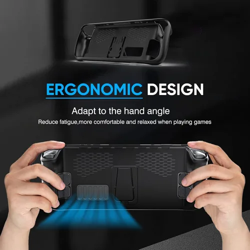 Vista 5 de Funda de vapor compatible con la cubierta de vapor Stream Deck Cover Protector de vapor Deck Stand 4 en 1 Juego de protector de panel táctil