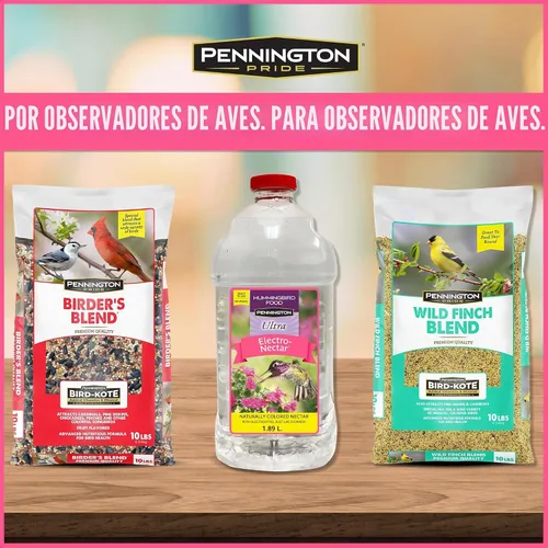 Vista 9 de Pennington Electronectar - Néctar de colibrí listo para usar de 64 oz With electrolytes, no added color, naturally clear, humming bird nectar, for