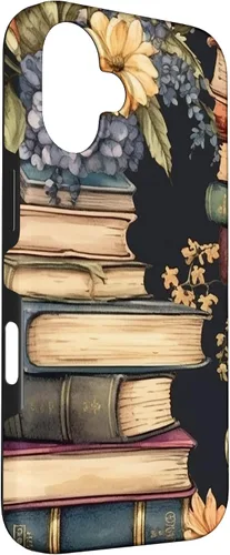 Vista 3 de Funda para iPhone 16 Vintage Floral Book Lover