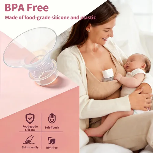 Vista 3 de 2 piezas de inserción de brida de 0.669 in compatibles con Medela/Spectra/Willow/TSRETE/Momcozy S9/S12/S9Pro/S12Pro protectores de extractor