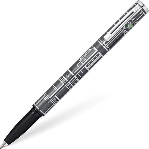 Vista 6 de Pluma estilográfica Sheaffer Pop con borde cromado y punta media, en caja de regalo, Clásico - Lila