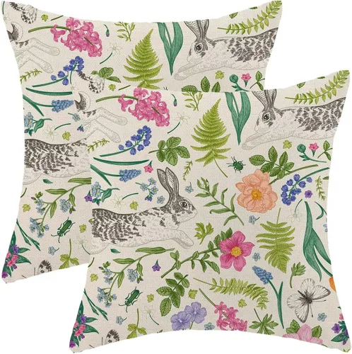 Vista 16 de AEIOAE Juego de 2 fundas de almohada de San Valentín de 16 x 16 pulgadas, almohadas de corazón rojo de amor de algodón para decoración del día