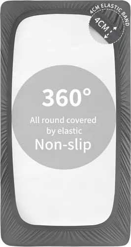 Vista 5 de Sonive Protector de colchón impermeable, protector de colchón individual con bolsillo profundo de hasta 21 pulgadas, protector de colchón ajustable
