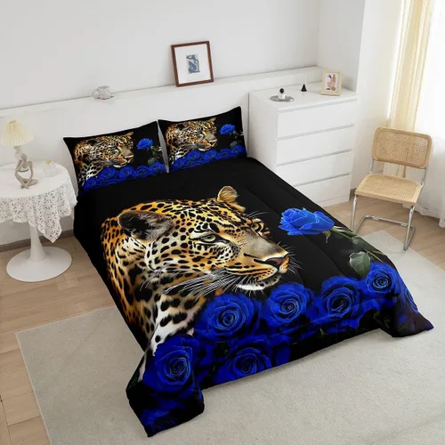 Vista 183 de Erosebridal Juego de edredón de hojas de cannabis, juego de ropa de cama de marihuana con estampado colorido de plantas, decoración bohemia de 2